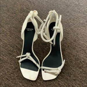 Brand new ivory and silver heels